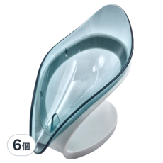 北歐風楓葉造型瀝水肥皂盒，塑料(ABS, PET)材質, 楓葉藍, 6個