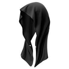 Plainhue 連帽速乾涼感毛巾, 黑色, 1個