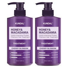 KUNDAL 昆黛爾 蜂蜜澳洲堅果保濕護髮乳 櫻花香, 500ml, 2瓶