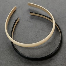 HanNal PU皮革簡約復古細版髮箍2件組