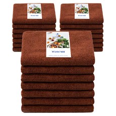 Sukssak 超細纖維咖啡廳抹布棕色, 21個