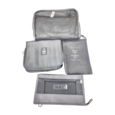 妮妃嚴選 旅行收納袋 10件組, 質感灰 聚酯纖維