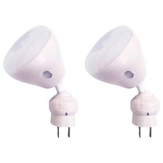 明沛 720度旋轉自動光感小夜燈 MP7405-2 7.5 x 6 x 5.5cm, 黃光, 2個