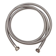 新多多小舖 四分管四分頭鋼絲軟管 鋼絲編織防爆 快速安裝 水龍頭軟管, 1個, 7尺