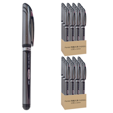 Pentel 飛龍文具 ENERGEL 極速鋼珠筆 BL60-AO 1mm 12支, 黑色, 2盒