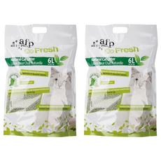 all for paws 清新系列 天然豆腐砂 6L, 綠茶, 2.7kg, 2包