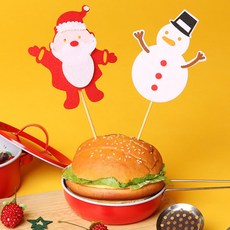 파티해 펠트 크리스마스 데코픽 산타와 눈사람 세트, 혼합색상, 4세트