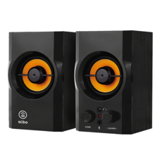 aibo S288USB喇叭 2.0聲道立體聲 耳機麥克風插孔 簡約時尚設計, LY-ENLA288, 木質