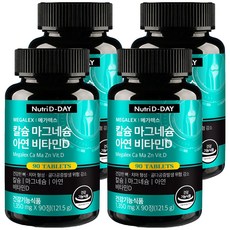 Nutri D-DAY Megalex鈣鎂鋅&維他命D錠 121.5g, 90顆, 4個