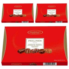 excelcium TRADITION 比利時極緻夾心巧克力 紅色 180g 口感絲滑濃郁 送禮自用皆宜, 3盒