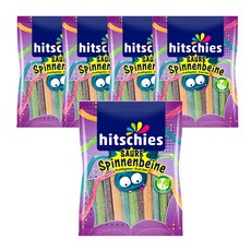 HITSCHLER Spinnenbeine 酸甜Q彈蜘蛛腳造型水果軟糖, 125g, 5包