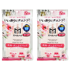 Hakugen Earth 白元 除臭防螨挂式芳香劑 2個, 15g, 2袋, 白玫瑰香