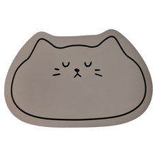 軟式硅藻吸水地墊 浴室踏墊，貓咪造型, 40 x 60cm, C7 米駝喵, 1個