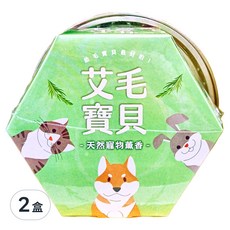 益成檀香 艾毛寶貝 寵物專用 天然艾草薰香 室外款 20片 Set, 天然寵物蚊香, SGS檢驗合格, 300g, 2盒