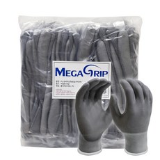 MEGA GRIP 手掌PU塗層手套 S, 灰色掌心, 20個
