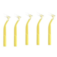 르메이스 L형 치아브러쉬 치간칫솔 옐로우, 5개입, 1개