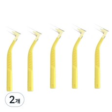 르메이스 L형 치아브러쉬 치간칫솔 옐로우, 5개입, 2개