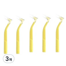 르메이스 L형 치아브러쉬 치간칫솔 옐로우, 5개입, 3개