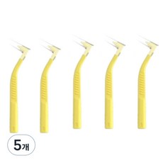 르메이스 L형 치아브러쉬 치간칫솔 옐로우, 5개입, 5개