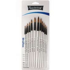 OON 壓克力圓頭顏料刷 12入組, 12種, 1組