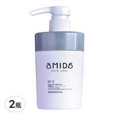 aMIDa 阿蜜達 深層結構式護髮霜, 美國專利胜肽, 陽離子強效保濕, 適用於嚴重受損染燙髮, 強化內部結構, 增強頭髮彈力韌性, 300ml, 2瓶