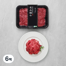 횡성한우 1+등급 불고기용 (냉장), 300g, 6팩