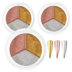 鏡面美甲粉3件組, 3個, KN-A4011