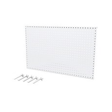 撥撥的架子 洞洞板 附電鍍牛角掛勾 10cm 5個 862(L)*532(W)mm, 1組, 平白