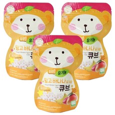 오가닉스토리 푸름맘 유기농 요거트 큐브, 3개, 망고바나나, 16g