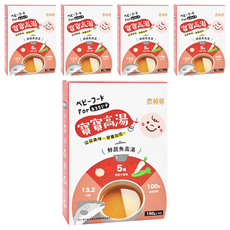 農純鄉 寶寶高湯 鮮蔬魚 4包, 600g, 5盒