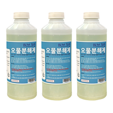 허브크린 오물분해제 하수구 배수구 세정제 머리카락 분해 제거 막힘 해결, 1L, 1kg, 3개