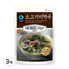 청정원 호밍스 소고기미역국, 450g, 3개
