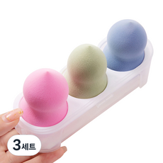 A-hope 各種形狀柔軟氣墊粉撲 3入 + 收納盒組, 3套, 葫蘆
