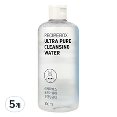 recipebox 韓兔 Ultra pure卸妝水, 300ml, 5瓶
