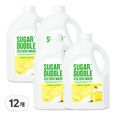 슈가버블 친환경 주방세제 레몬 크러쉬, 2.5L, 12개