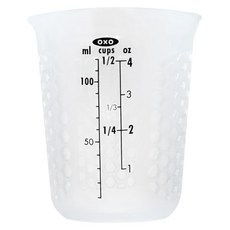 OXO 矽膠軟質量杯 迷你款, 透明, 120ml, 1個