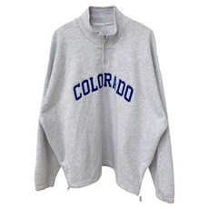 STREET.J 字母刺繡拉鍊半開襟長T