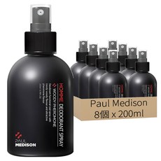 Paul Medison 男士木質費洛蒙香氛噴霧體香劑, 490g, 8個, 200ml