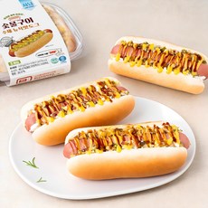 프레시오늘 원재료 듬뿍 든든한 숯불구이 뉴욕핫도그, 210g, 3개