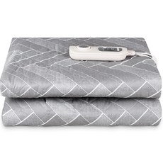 Shinil 信一 EMF優質方形衍縫電熱毯 SEB1220SJ, 灰色, S(105 x 180cm)