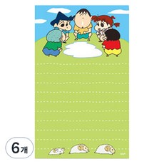 Shinchan 蠟筆小新 方形便條紙, 觀察, 50張, 6個