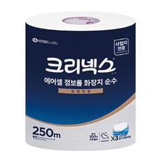 Kleenex 舒潔 單層空氣感壓紋大捲筒衛生紙, 250m, 3捲, 1袋