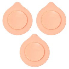 키친유 실리콘 양면 흡착판 이유식 매트 대, 핑크, 3개