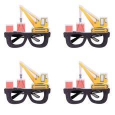 알로데 다양한 굴삭기 파티안경, TYPE04포크레인, 4개