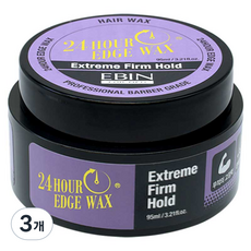 에빈 24시간 엣지 왁스, 3개, 95ml