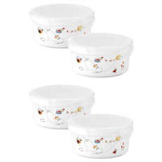 에스엠에프 무민 도자기 키친웨어 원형찬통 중 550ml, 4개, 단품