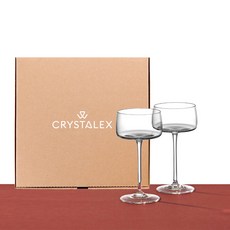 CRYSTALEX Alexia 扁平低腳香檳杯 2入 220ml 禮品組, 1套