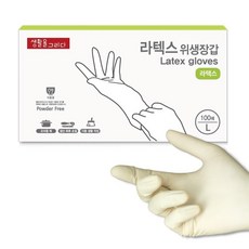 Saenghwaleulgeurida 乳膠手套, 黑色, 大(L), 1盒