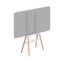 LDL MOUNT 緊貼牆面畫架型電視架 三星 LG 兼容 層架 電視立架 白色, APL-FS44WS, 1個