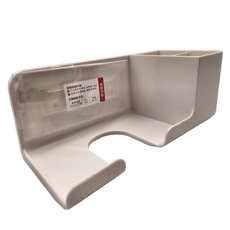 懶角落 浴室分格吹風機架 白色, 1個